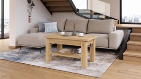 Mazzoni BRAWO Arany Tölgy - NYITHATÓ/MAGASÍTHATÓ DOHÁNYZÓASZTAL POLCCAL ÉTKEZŐASZTALKÉNT IS HASZNÁLHATÓ