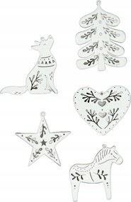 Karácsonyfadíszek Karácsonyi díszek Szett х5