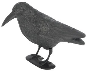 Korlátra szerelhető madárriasztó, varjú forma, 22 cm