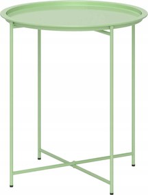 Kerti erkélyasztal, kerek külső, levehető tálcával, összecsukható