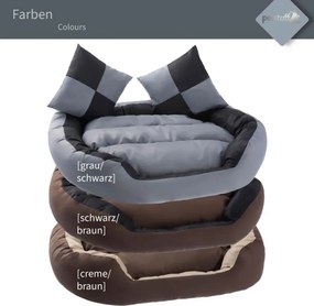 PETSTUFF® Kutyafekhely szürke/fekete 110 x 80 x 23 cm