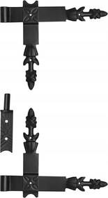 Kovácsoltvas Zsanér Retro 300X230 Kpl 2DB