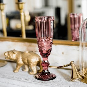 Pezsgőspohár készlet, 6db, 150 ml, rózsaszín, FREGATA TYP 4