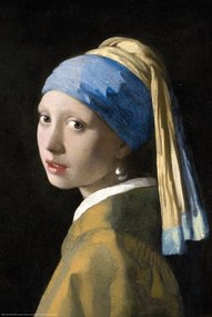 Plakát Girl with a pearl, Jan Vermeer