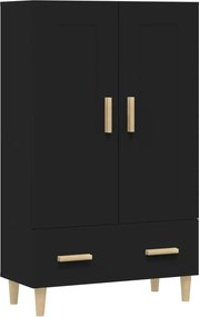 vidaXL fekete szerelt fa magasszekrény 70 x 31 x 115 cm