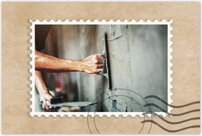 Poszterek 60x40 Fali vakolás cement