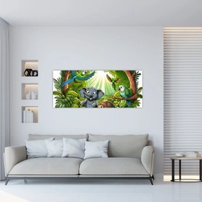 Kép - Vidám állatkák (120x50 cm)