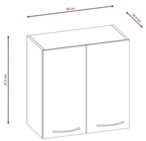 Konyhabútor VALERIA 240 cm, sonoma tölgy/barna