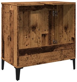 antik fa színű szerelt fa mosdószekrény 58x33x60 cm