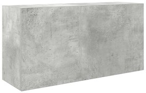 betonszürke szerelt fa fali fürdőszobaszekrény 80 x 25 x 40 cm