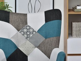 Fotel Nutri (patchwork + fekete). Akció -15%. 1110350