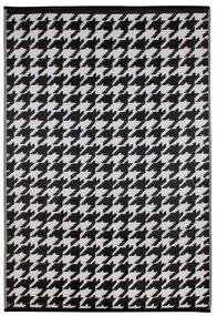 Houndstooth fekete-fehér kültéri szőnyeg, 120 x 180 cm - Green Decore