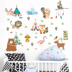 PIPPER | Falmatrica "Állatok - Indiánok" 80x100cm