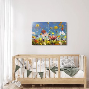 Festett kép egy virágzó rét (90x60 cm)