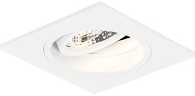 Négyszögletes süllyesztett spotlámpa fehér állítható - Chuck 70