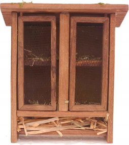 Fából Készült Kisállat Ketrec Betlehem dekoráció 11cm magas 7,5cm széles