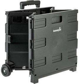 Keeeper Összecsukható bevásárlókocsi Olli 65 l Black, 65 l