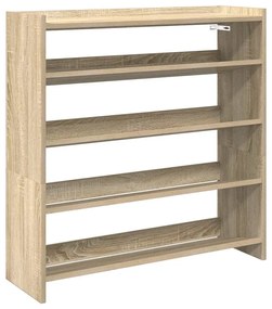 sonoma tölgy színű szerelt fa cipőtartó 80x25x81 cm