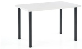 Modex 2 étkezőasztal 120 fehér asztallappal , fekete lábbal
