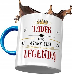 Kék Bögre Tadek Tadeusz Férj-Fia Kolléga Nyomtatott Fotóval