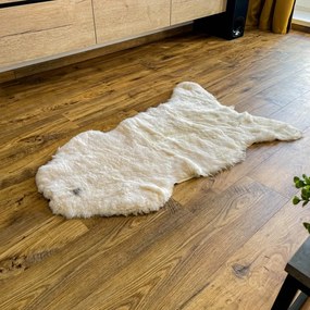 Báránybőr szőnyeg 100x55cm, Fehér