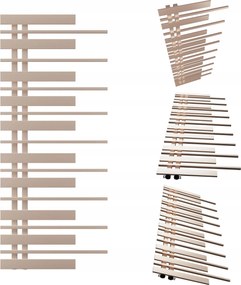 Fürdőszobai radiátor Zongora 1280x570 Arany Rózsaszín Bal