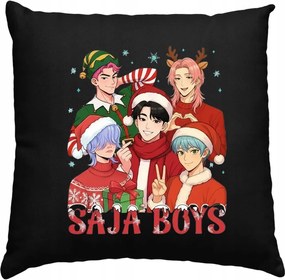 Saja Boys Karácsonyi párna, fekete