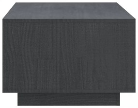 szürke tömör fenyőfa dohányzóasztal 110 x 50 x 33,5 cm