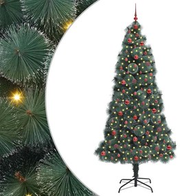 Műfenyő, előre díszített karácsonyfagömb készlettel Zöld 240 cm