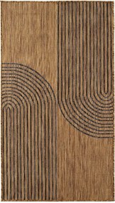 Fekete-barna kültéri-beltéri szőnyeg 80x150 cm Mira 1453 – Ayyildiz Carpets