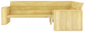 impregnált fenyőfa kerti sarokpad 239 cm
