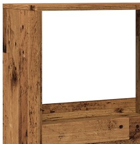 antik fa színű szerelt fa könyvespolc 100 x 33 x 175 cm