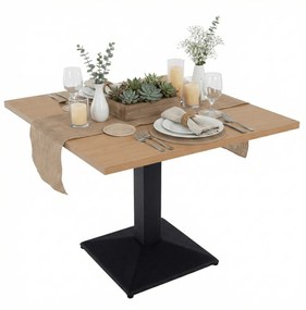 Bisztró asztal, tölgy sonoma/fekete, 70x70 cm, RINALDO TYP 1