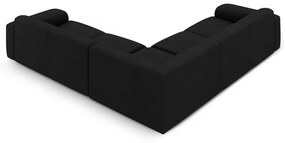 Fekete sarokkanapé (variálható-L alakú) Molino – Micadoni Home