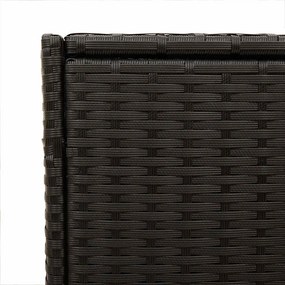 vidaXL fekete polyrattan kerti tárolóláda 283 L