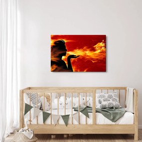 Egy nő képe lángokkal (90x60 cm)