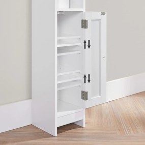 Szabadon álló ajtós szekrény, fehér 20x18x80cm