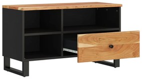 tömör akácfa és szerelt fa TV-szekrény 80 x 33 x 46 cm
