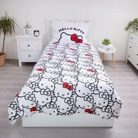 Hello Kitty White ágyneműhuzat 135×200cm, 80×80 cm