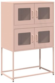 Highboard rózsaszín 68x39x107 cm Acél