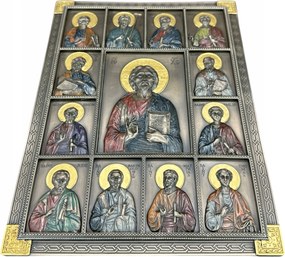 Jézus És A Tizenkét Apostol Ikon dombormű Veronese WU77623A4 ajándék