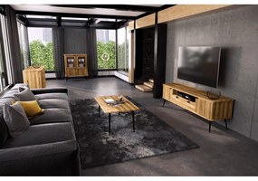 Natúr színű tölgyfa dohányzóasztal 60x110 cm Kula – The Beds