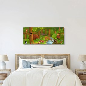 Gyermek kép állatokkal (120x50 cm)