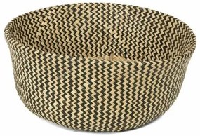 Compactor Belly kötött tengeri fűből készült tárolókosár, 45 x 36 cm, fekete, L