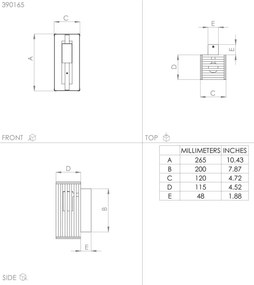 Eglo 390165 - Fali lámpa CIDRAZ 1xE27/40W/230V fekete/barna