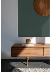 Barna diófa TV-állvány 220x45x45 cm Fawn – Gazzda