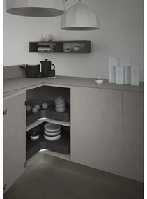 Konyhai fémrács, sarokszekrénybe, 3/4 kör kosár, 700mm átmérő, 350mm ajtókhoz, Sige PRO LINE 363