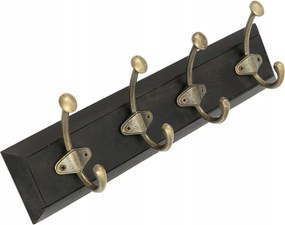 Fa Akasztó Fekete Wenge Arany 45cm 4 Kampós