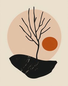 Poszter 40x50cm Meztelen fa