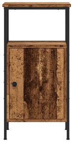 2 db antik fa színű szerelt fa éjjeliszekrény 41 x 31 x 80 cm
